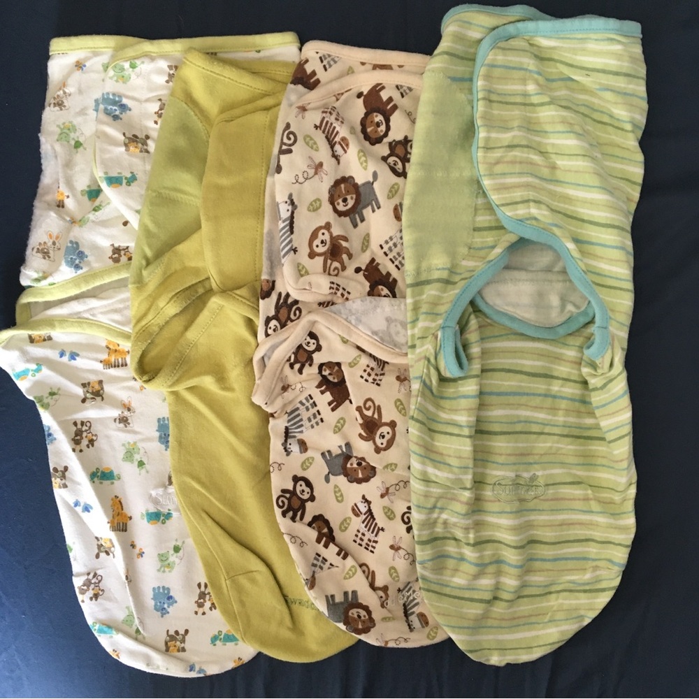 Bundle of 4 Baby Swaddles size 7-14lbs